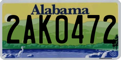 AL license plate 2AK0472