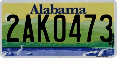 AL license plate 2AK0473