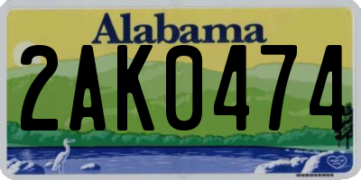 AL license plate 2AK0474