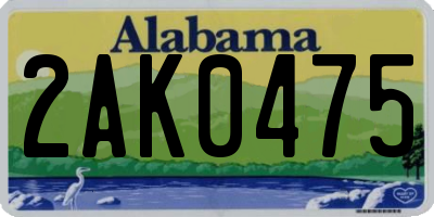 AL license plate 2AK0475