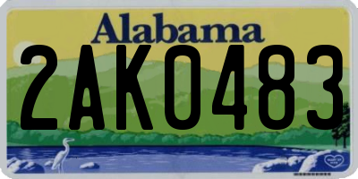 AL license plate 2AK0483
