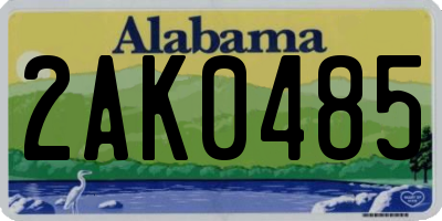 AL license plate 2AK0485