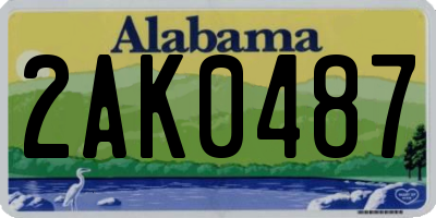 AL license plate 2AK0487
