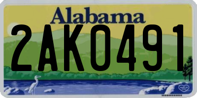 AL license plate 2AK0491