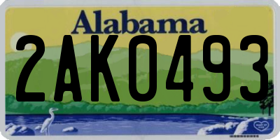 AL license plate 2AK0493