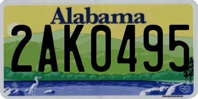 AL license plate 2AK0495