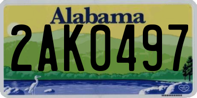 AL license plate 2AK0497