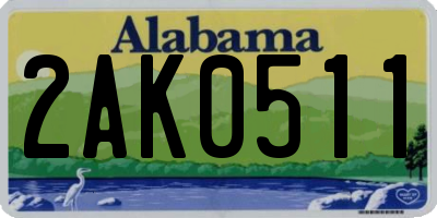 AL license plate 2AK0511