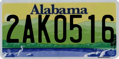 AL license plate 2AK0516