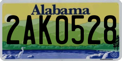 AL license plate 2AK0528