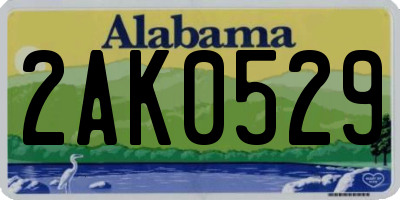 AL license plate 2AK0529