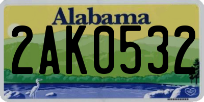 AL license plate 2AK0532