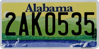 AL license plate 2AK0535
