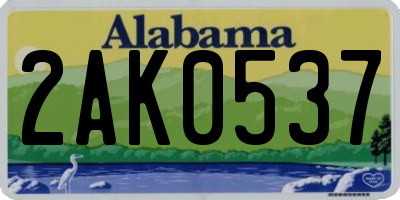 AL license plate 2AK0537
