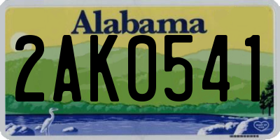 AL license plate 2AK0541