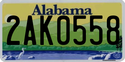 AL license plate 2AK0558