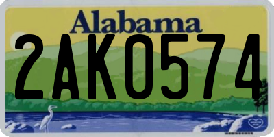 AL license plate 2AK0574