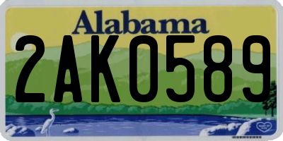 AL license plate 2AK0589