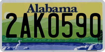 AL license plate 2AK0590