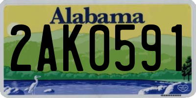 AL license plate 2AK0591