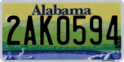 AL license plate 2AK0594