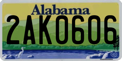 AL license plate 2AK0606