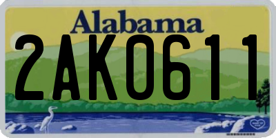 AL license plate 2AK0611