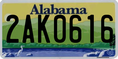 AL license plate 2AK0616