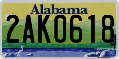 AL license plate 2AK0618