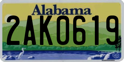 AL license plate 2AK0619