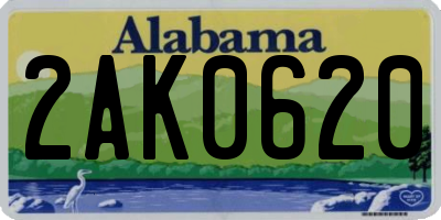 AL license plate 2AK0620