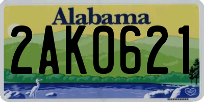 AL license plate 2AK0621