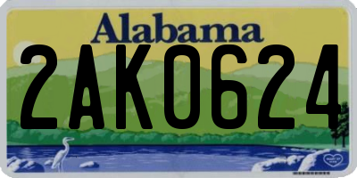 AL license plate 2AK0624