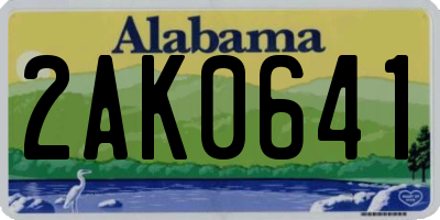 AL license plate 2AK0641