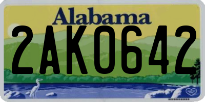 AL license plate 2AK0642
