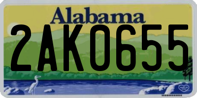 AL license plate 2AK0655