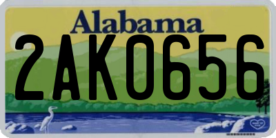 AL license plate 2AK0656