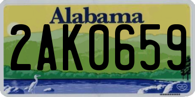 AL license plate 2AK0659