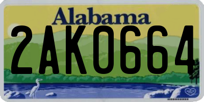 AL license plate 2AK0664