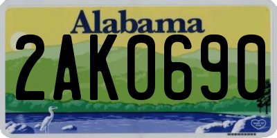 AL license plate 2AK0690