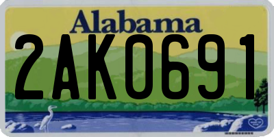 AL license plate 2AK0691