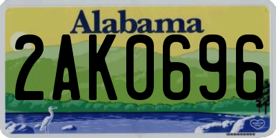 AL license plate 2AK0696