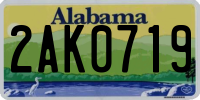 AL license plate 2AK0719