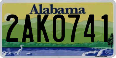 AL license plate 2AK0741