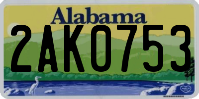 AL license plate 2AK0753