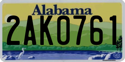 AL license plate 2AK0761