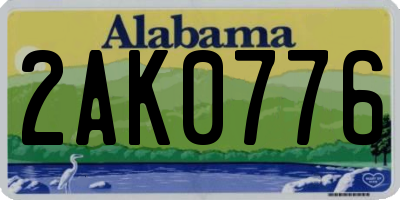 AL license plate 2AK0776
