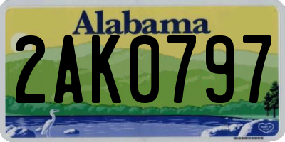 AL license plate 2AK0797