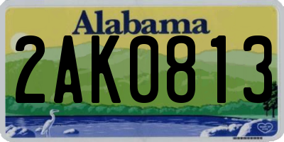 AL license plate 2AK0813