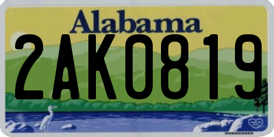 AL license plate 2AK0819